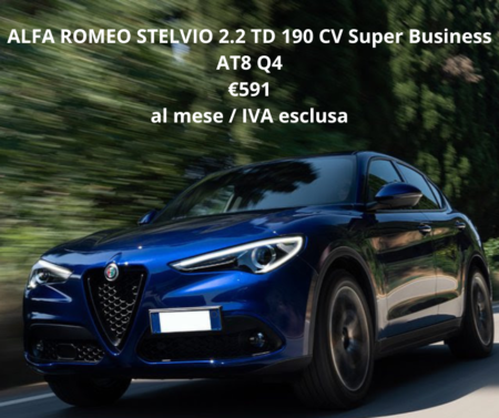 ALFA ROMEO STELVIO 2.2 TD 190 CV Super Business AT8 Q4 €591 al mese IVA esclusa